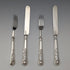 1836 British Antique Pure Silver Handle Dessert Cutlery, 2 Pairs, Charles Needham
